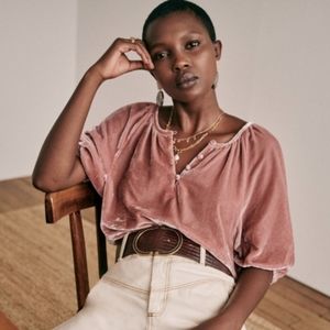 Sezane velvet shirt